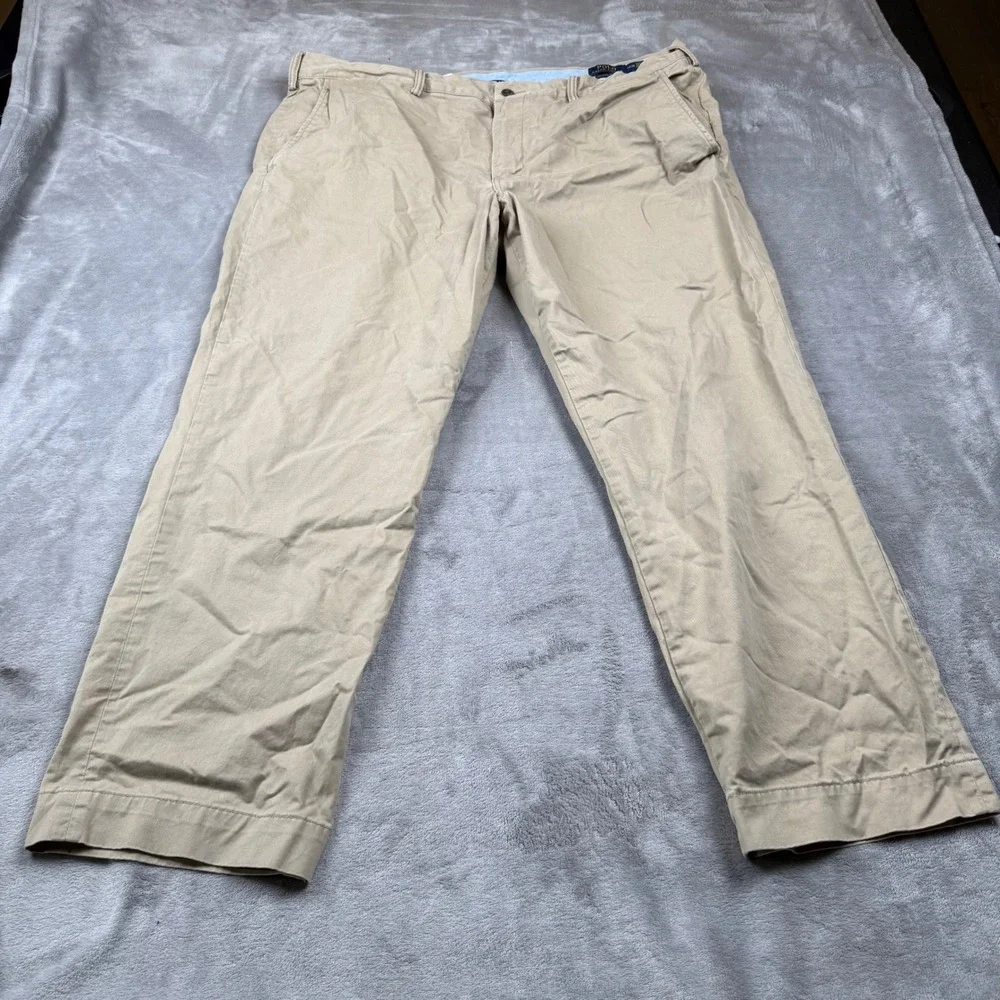 Polo Ralph Lauren Mens Stretch Straight Fit Chino Pants Beige 42x30‎